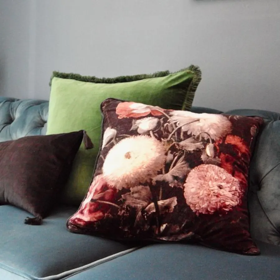 Coussin Lavande en lin lavé